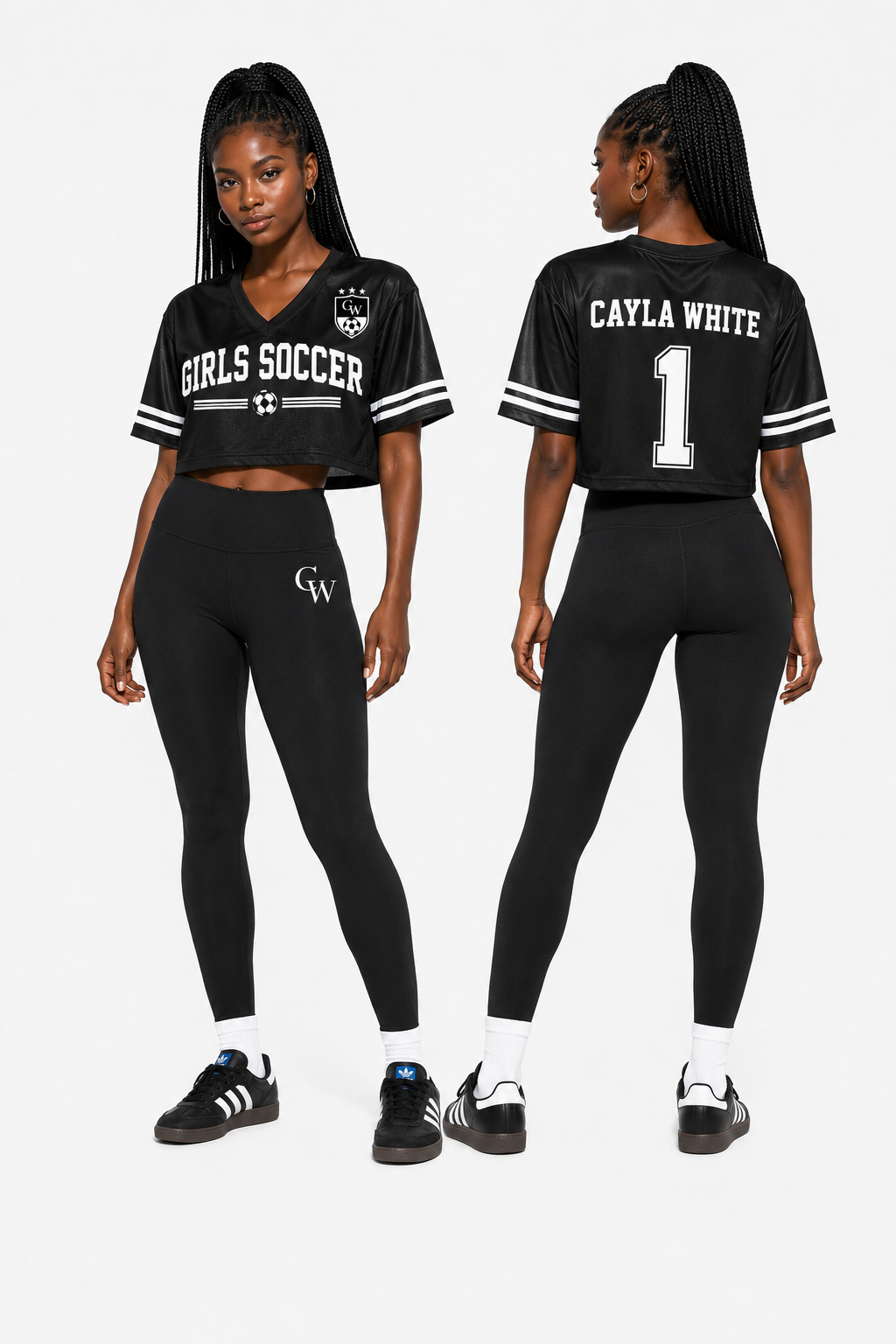 Girls Soccer Cropped Jersey (Cayla White Edition)
